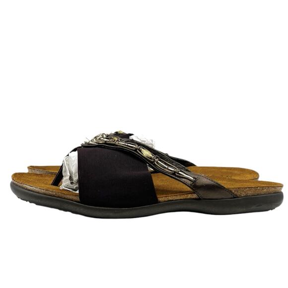 Naot Jennifer Sandals Women Size 11 Tan Aztec Beads Elastic Comfort - Picture 3 of 6